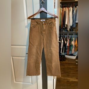 Q2 high waisted wide-leg brown jeans